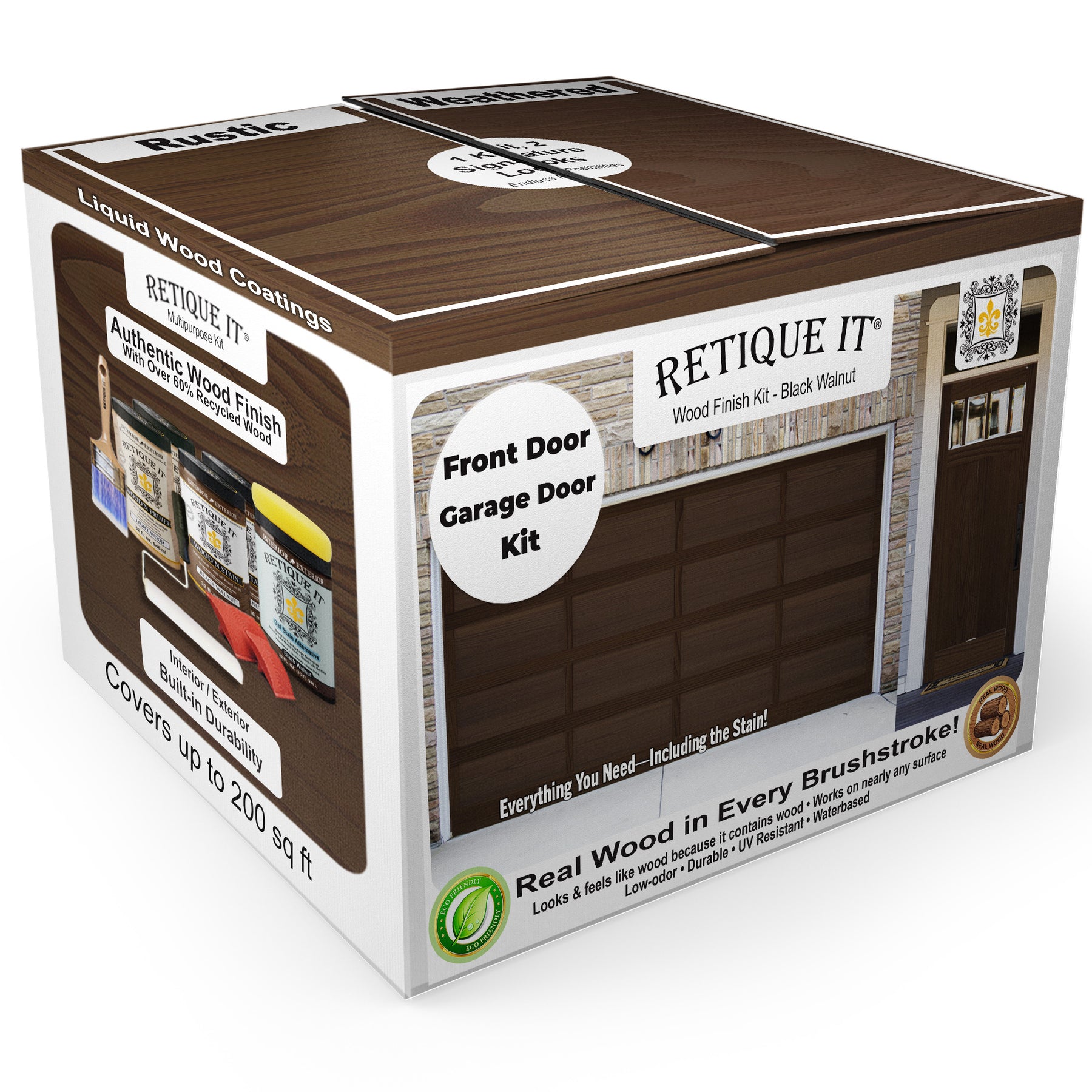 Wood'n Door Kit (Front & Garage Door) - Black Walnut