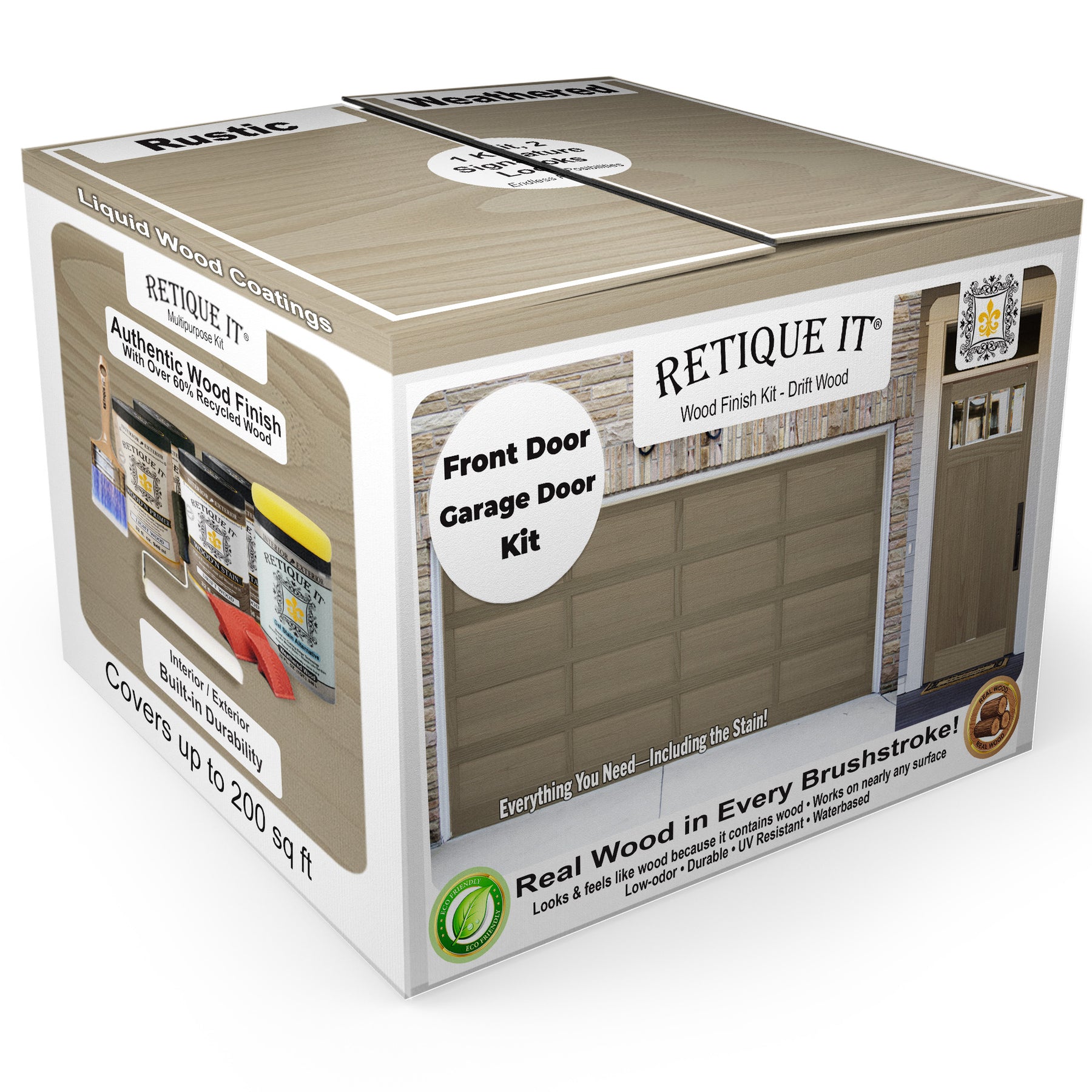 Wood'n Door Kit (Front & Garage Door) - Drift Wood