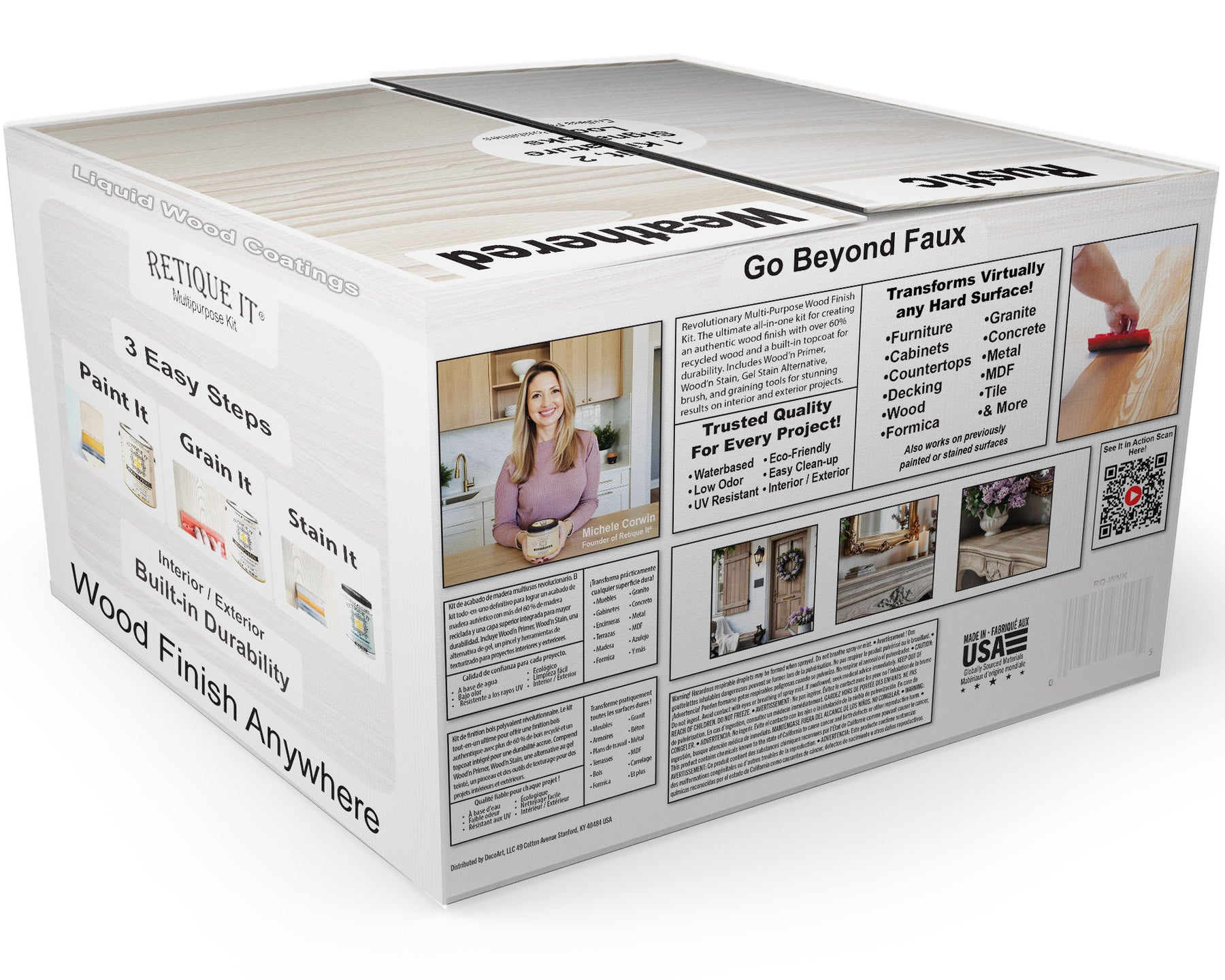Multi-purpose Wood'n Kit (4x Lg) - White Wash - Interior Top Coat