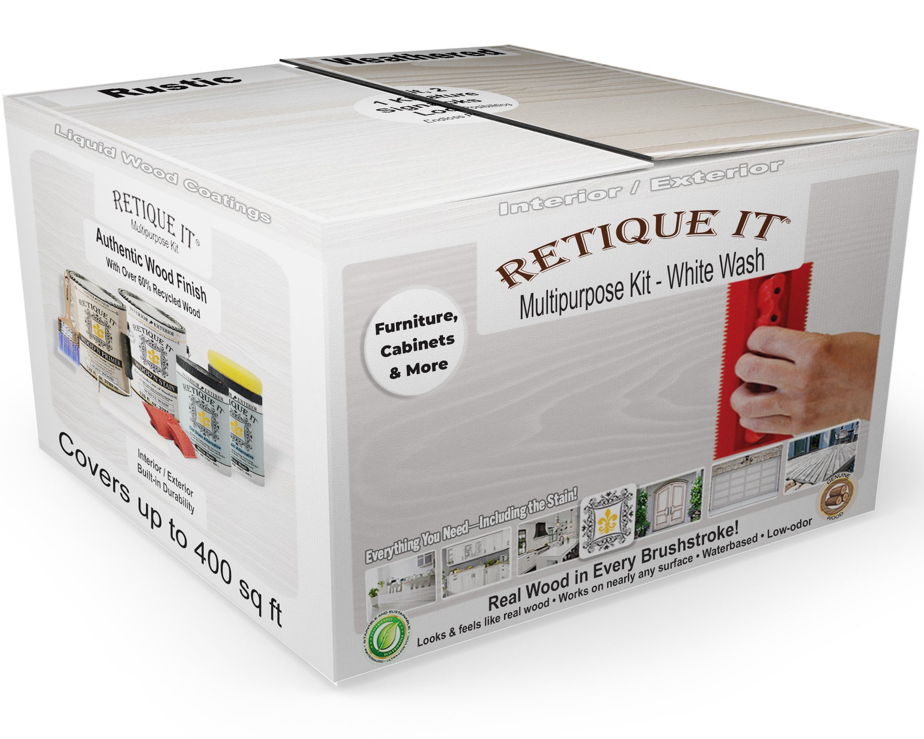 Multi-purpose Wood'n Kit (4x Lg) - White Wash