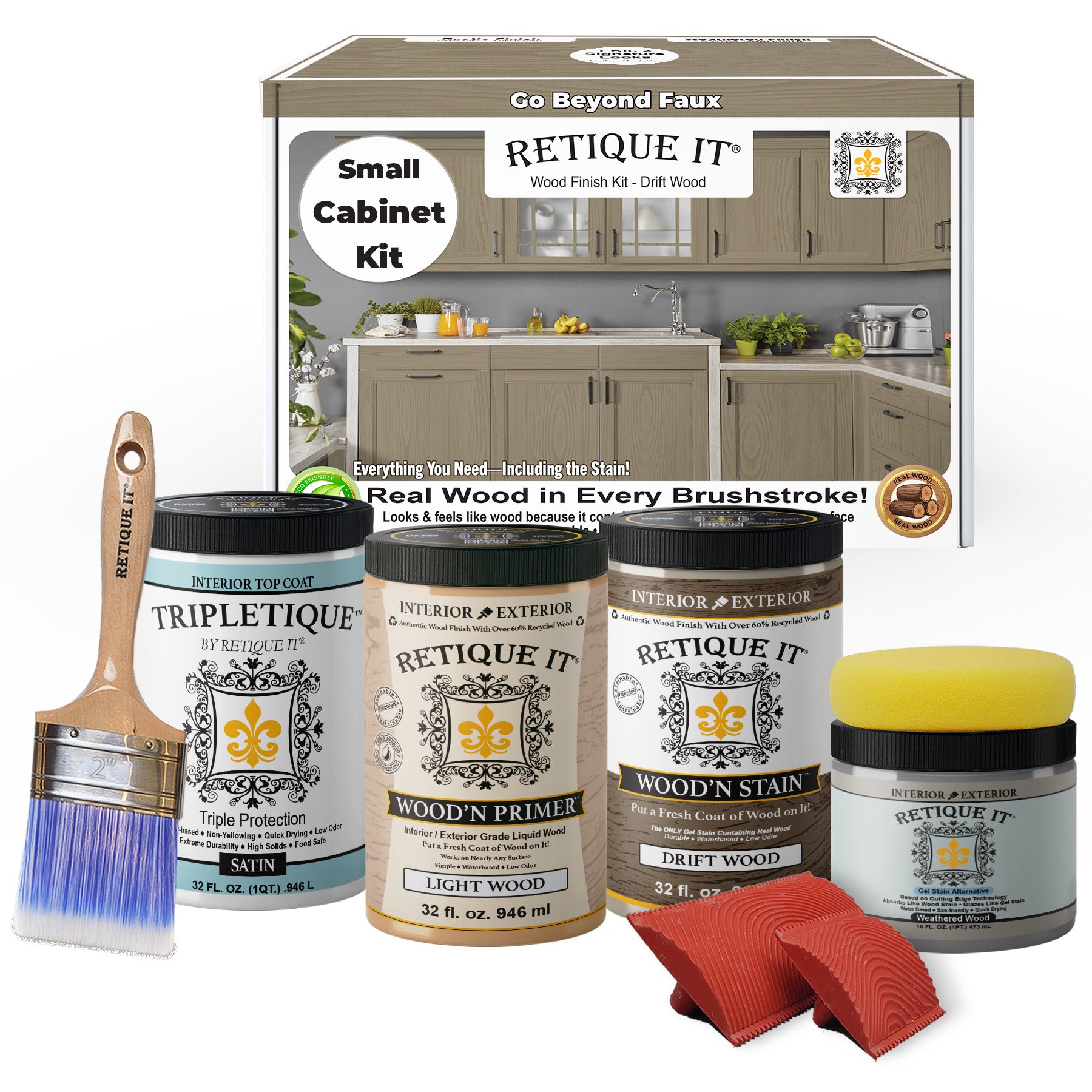 Wood'n Cabinet Kit (12 Door / Grained) - Drift Wood