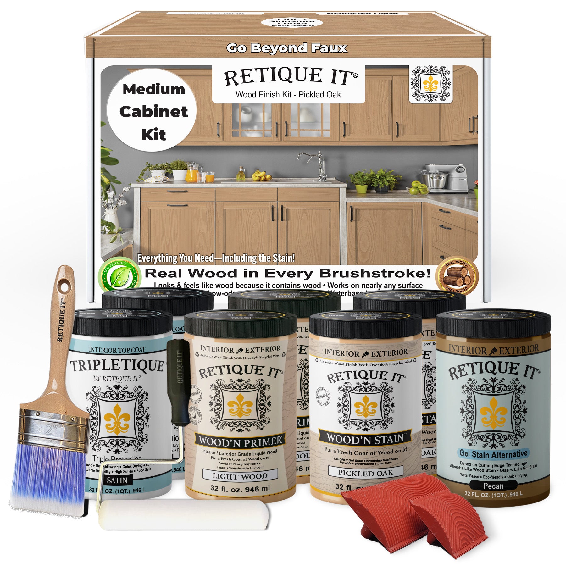 Wood'n Cabinet Kit (24 Door / Grained) - Pickled Oak