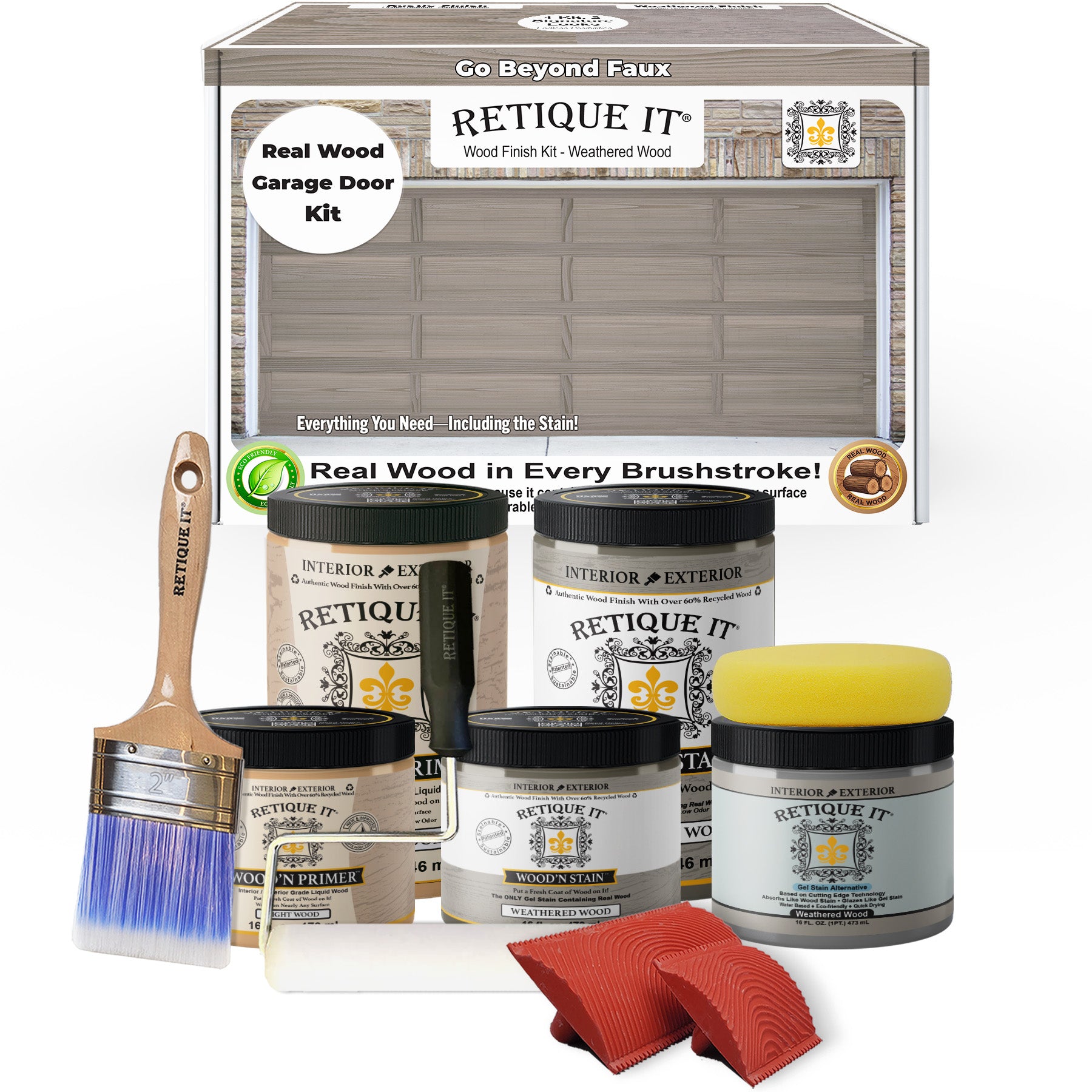 Wood'n Door Kit (Garage Door) - Weathered Wood