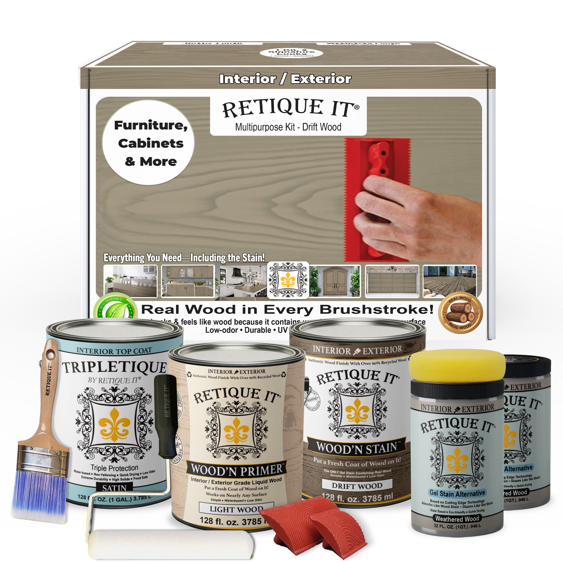 Wood'n Cabinet Kit (48 Door / Grained) - Drift Wood
