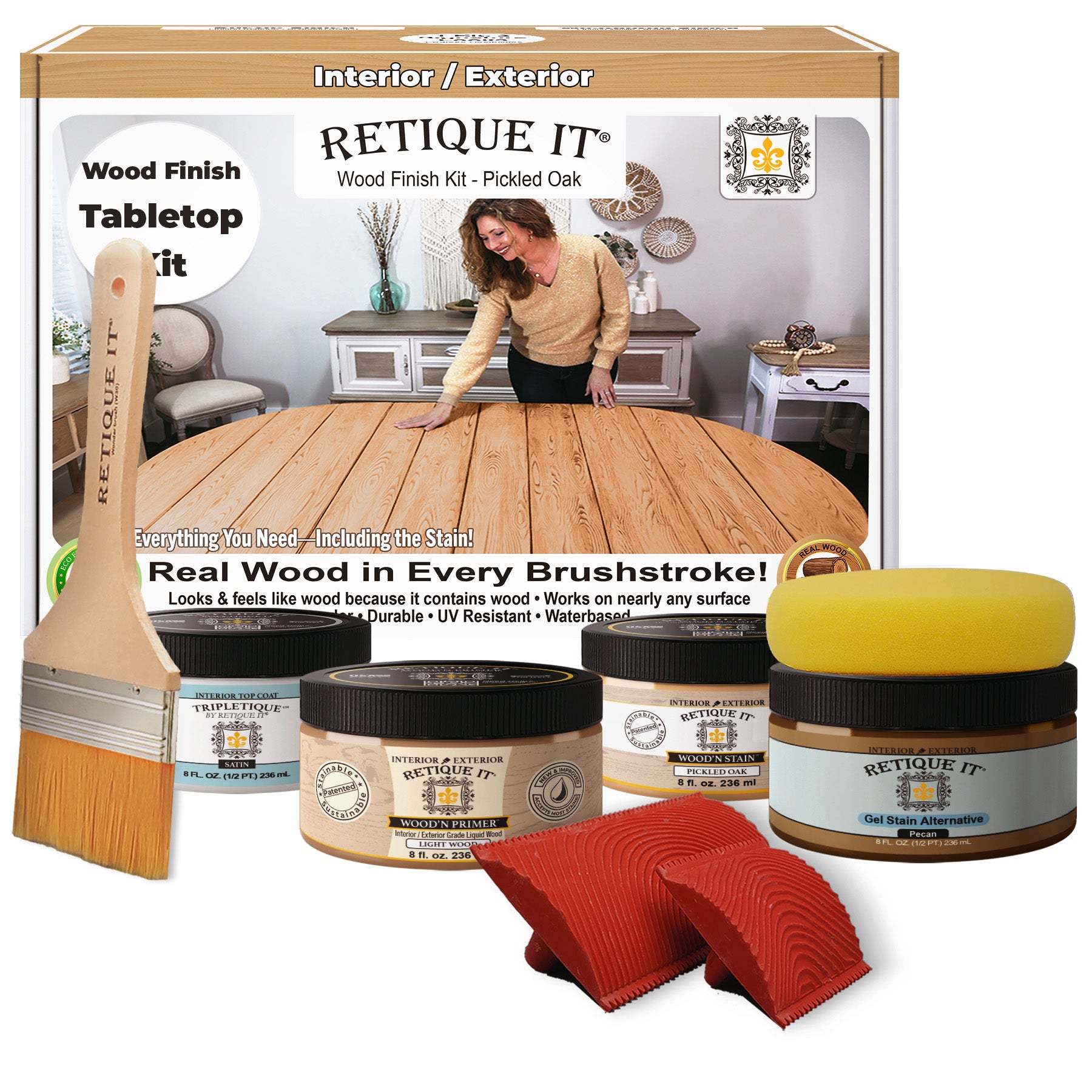 Tabletop Wood'n Finish Kit - Pickled Oak