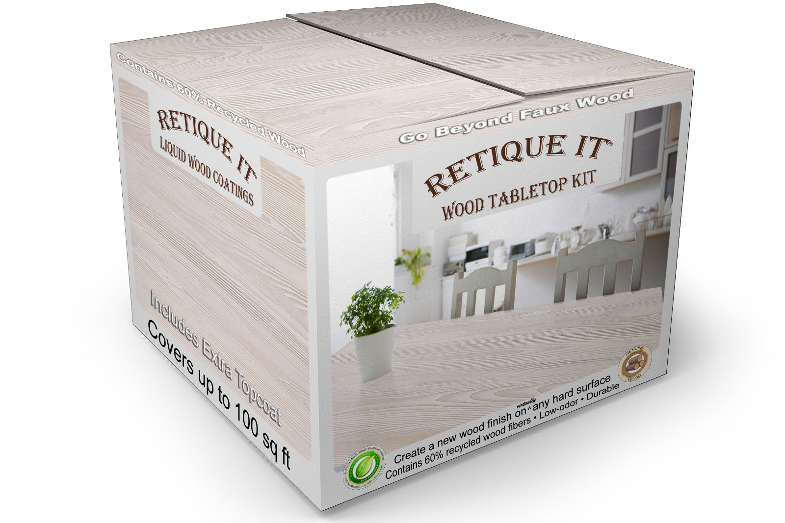 Wood&rsquo;n Finish Tabletop Kit - White Wash | Retique It® Shop