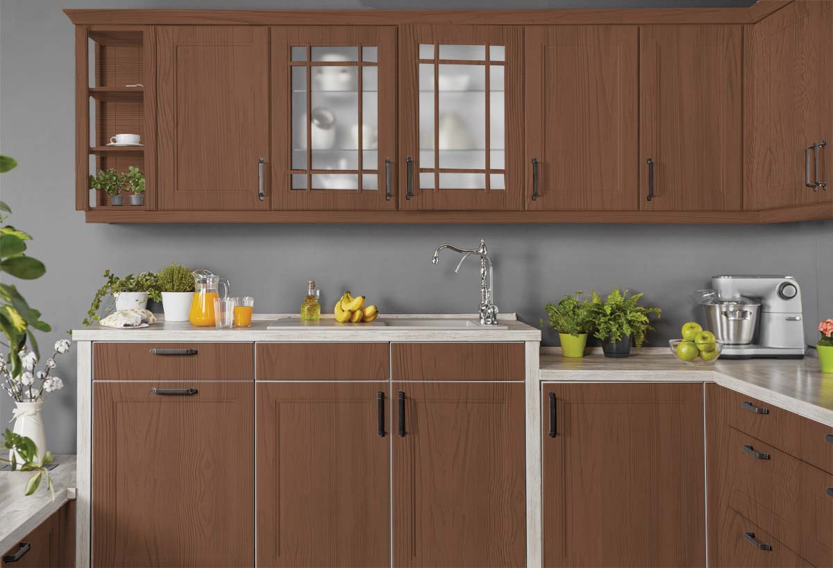 Wood'n Cabinet Kit (12 Door / Grained) - Java - Retique It®