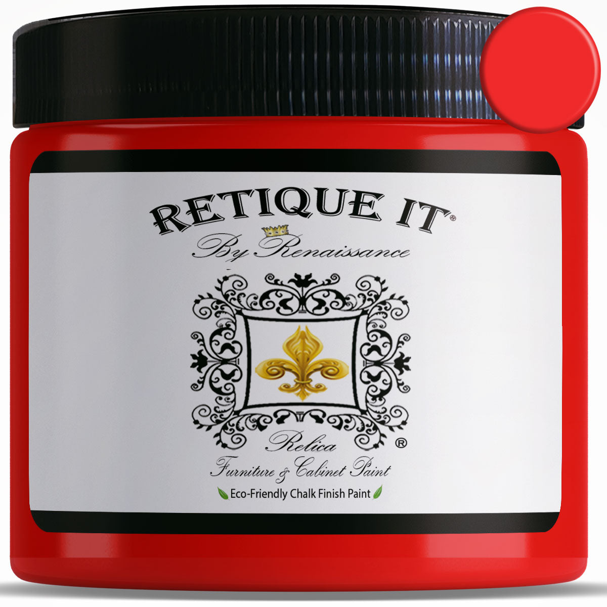 Retique It FCO-Verm-M paint swatch showing a deep, warm terracotta color on a smooth surface.