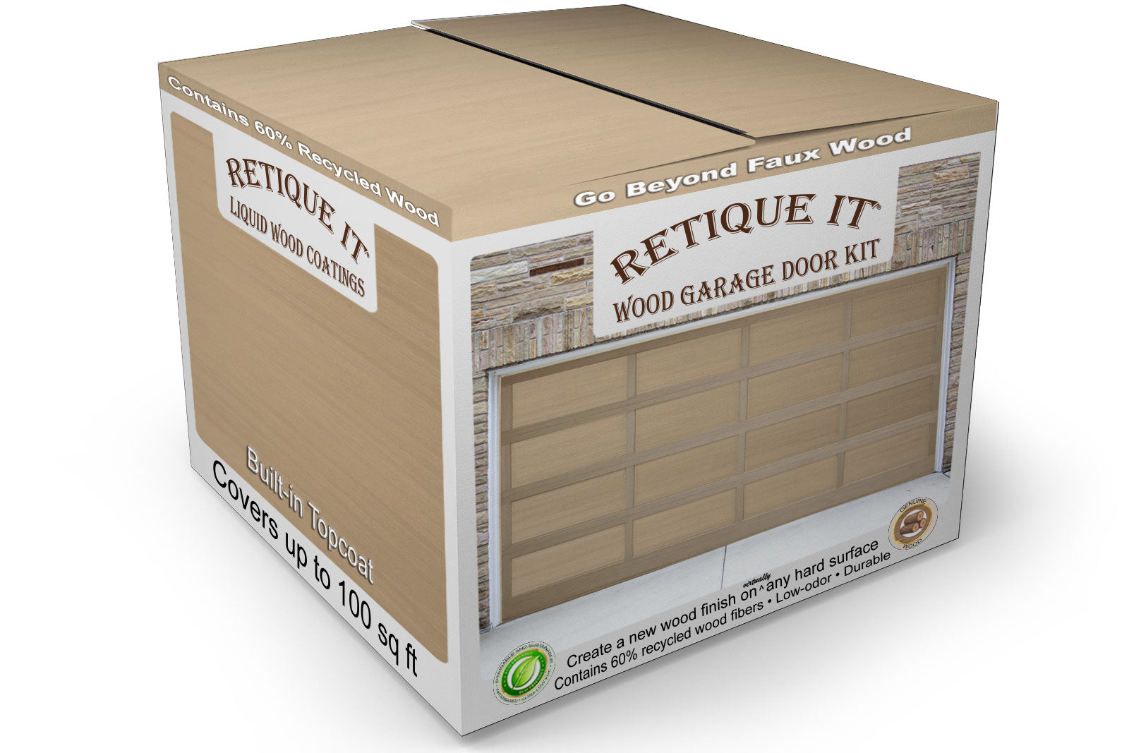 Wood'n Door Smooth Finish Kit (Garage Door) - Pecan | Retique It®