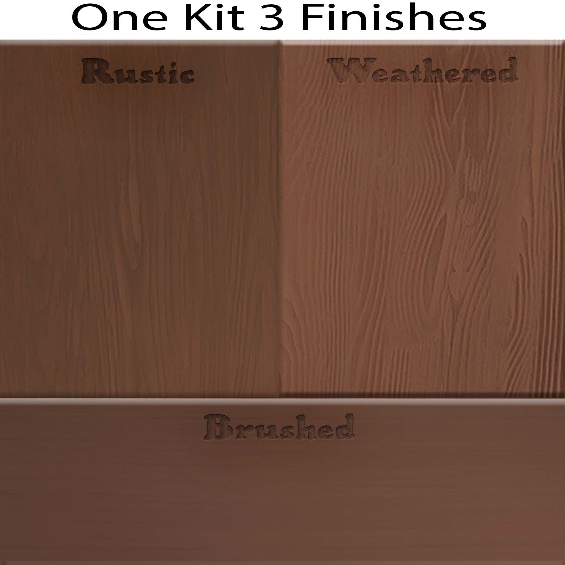 Wood'n Cabinet Kit (12 Door / Grained) - Java - Retique It®