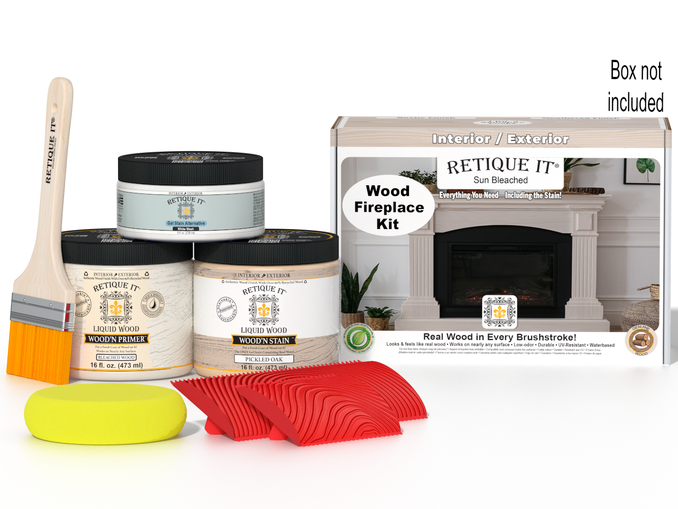 Fireplace Wood'n Finish Kit (Full Fireplace) - Sun Bleached