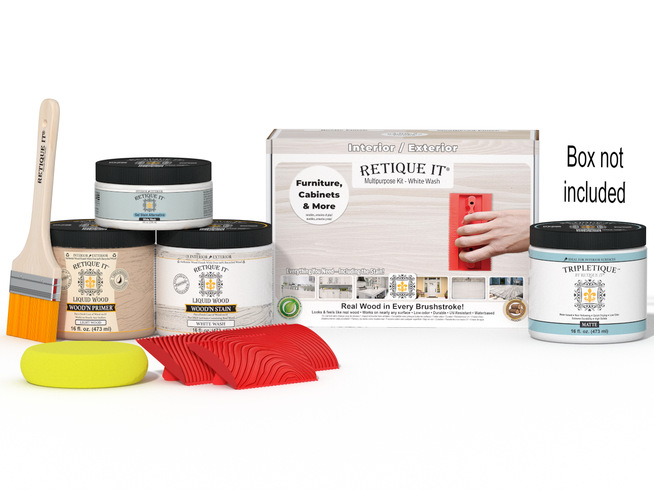 Multi-purpose Wood'n Kit (Med) - White Wash - Interior Top Coat