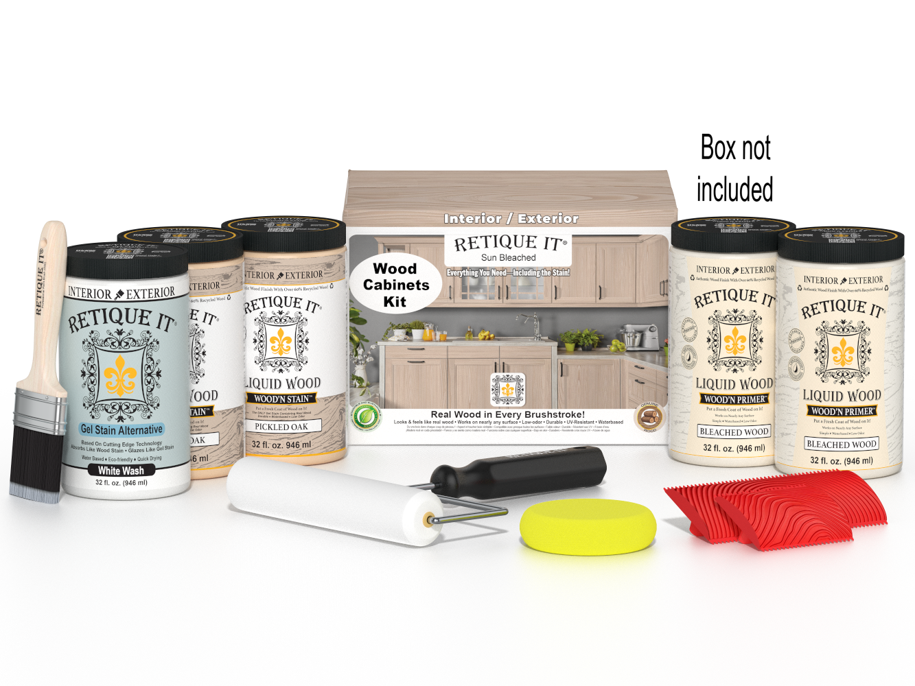 Wood'n Cabinet Kit (24 Door / Grained) - Sun Bleached | Retique It®