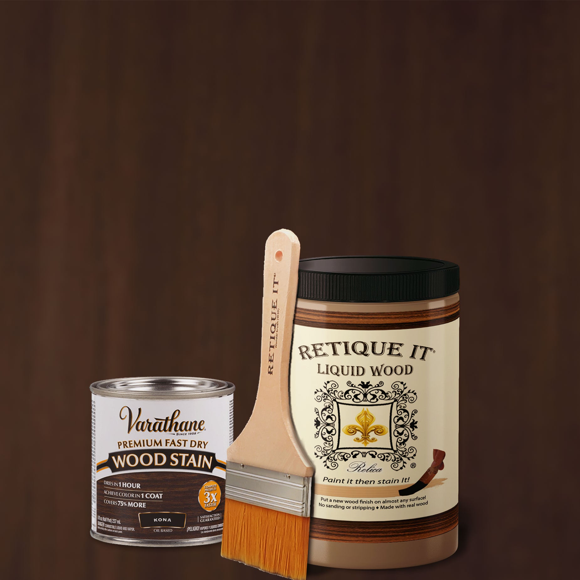 Retique It Liquid Wood - Light Wood Half Pint (8oz) - Paint It Then 