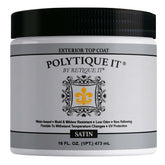 Retique It® Polytique It Exterior Marine Top Coat applied on a surface, showcasing durable protective coating for outdoor marine use.