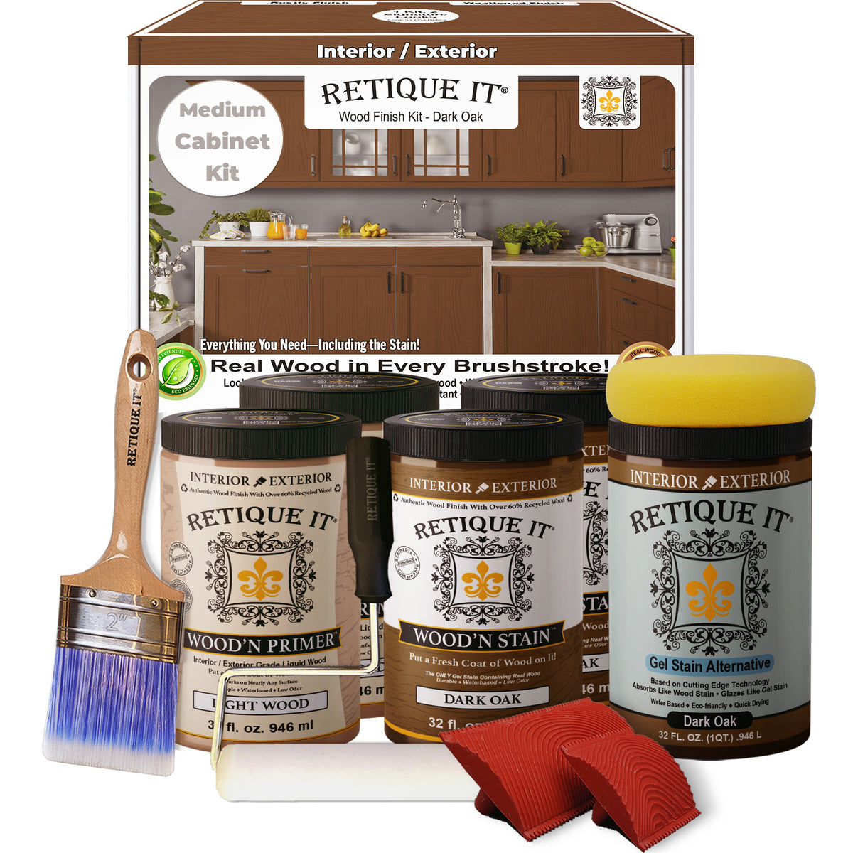 Wood'n Cabinet Kit (24 Door / Grained) - Dark Oak