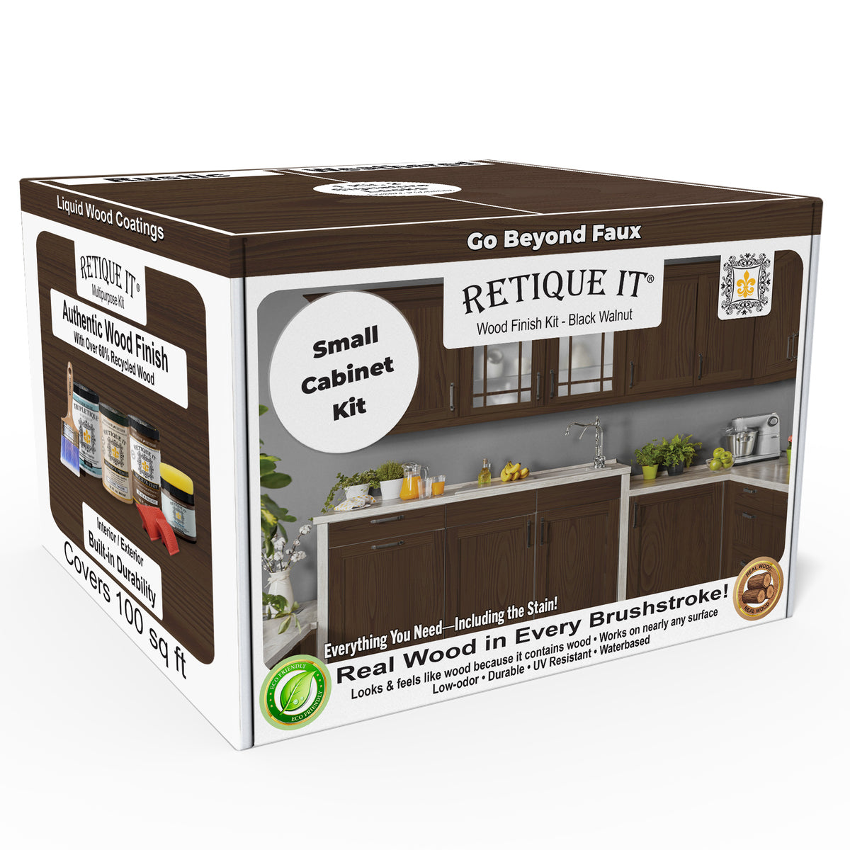 Wood'n Cabinet Kit (12 Door / Grained) - Black Walnut