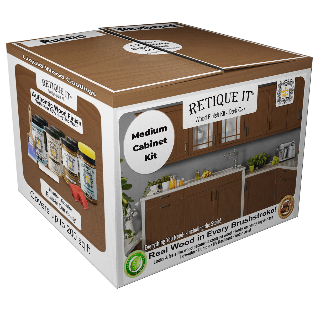 Wood'n Cabinet Kit (24 Door / Grained) - Dark Oak