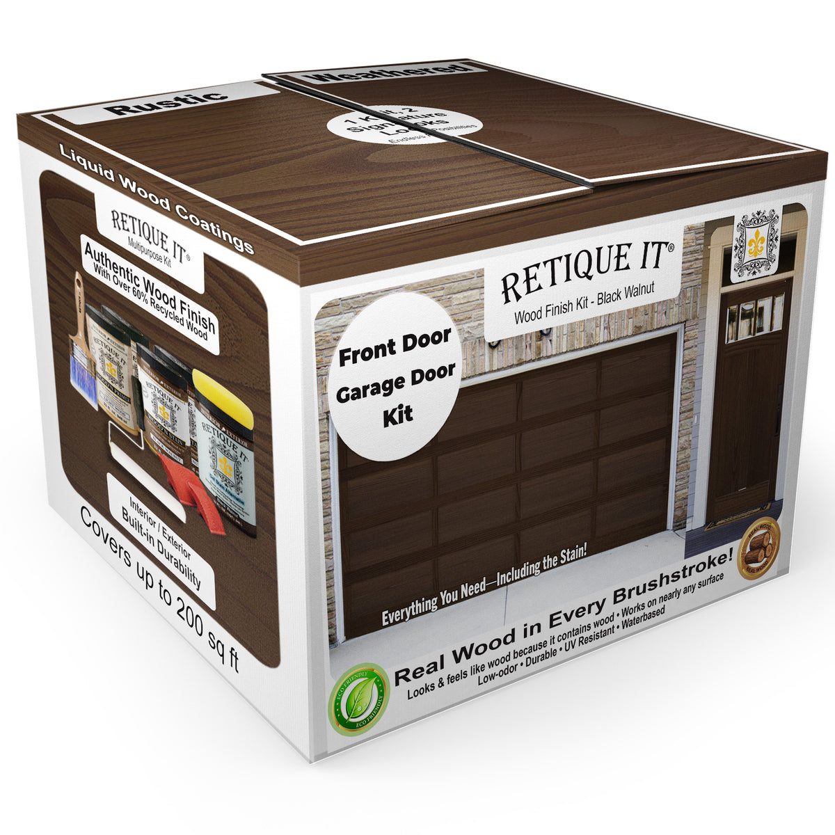 Wood'n Door Kit (Front & Garage Door) - Black Walnut