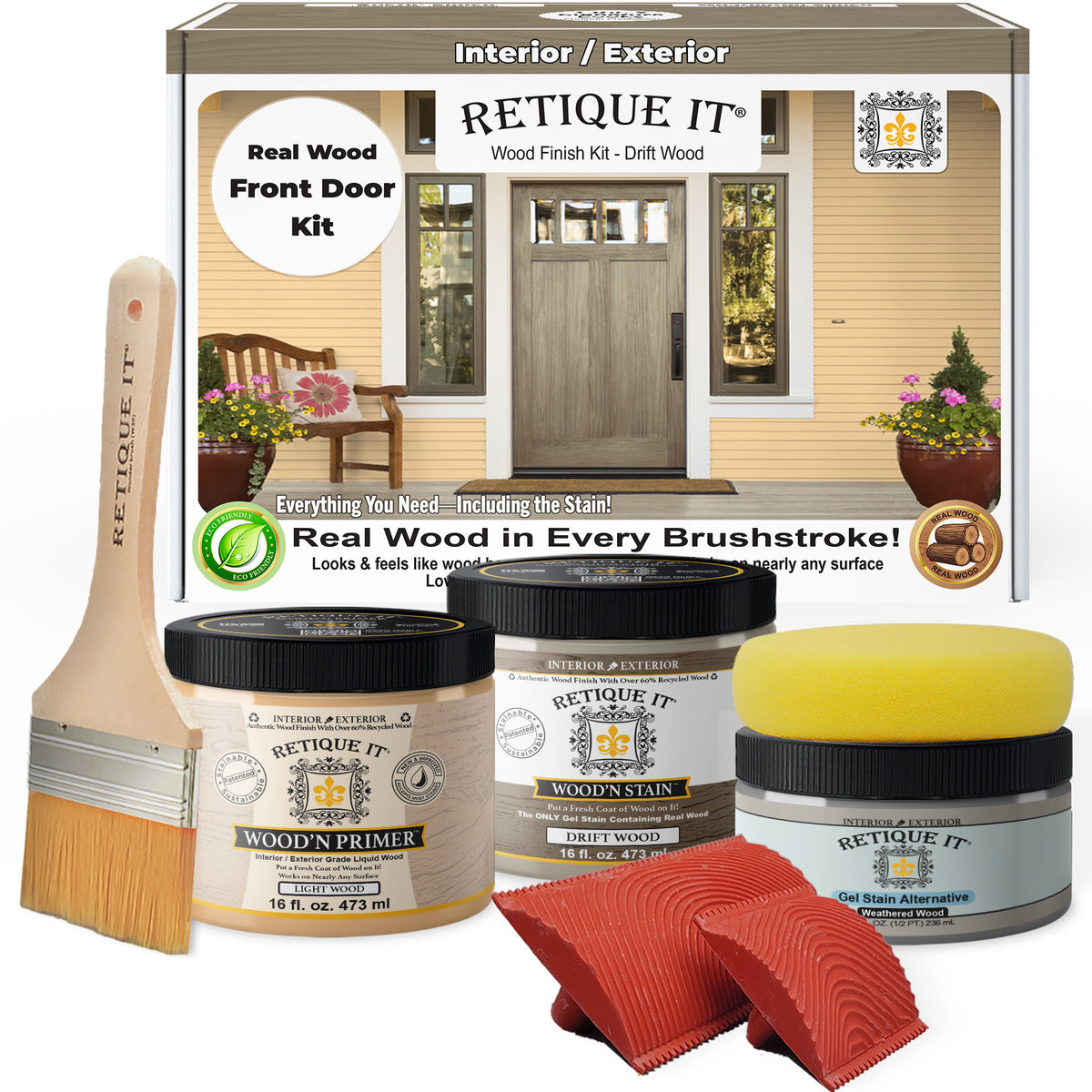 Wood'n Finish Front Door Kit - Drift Wood