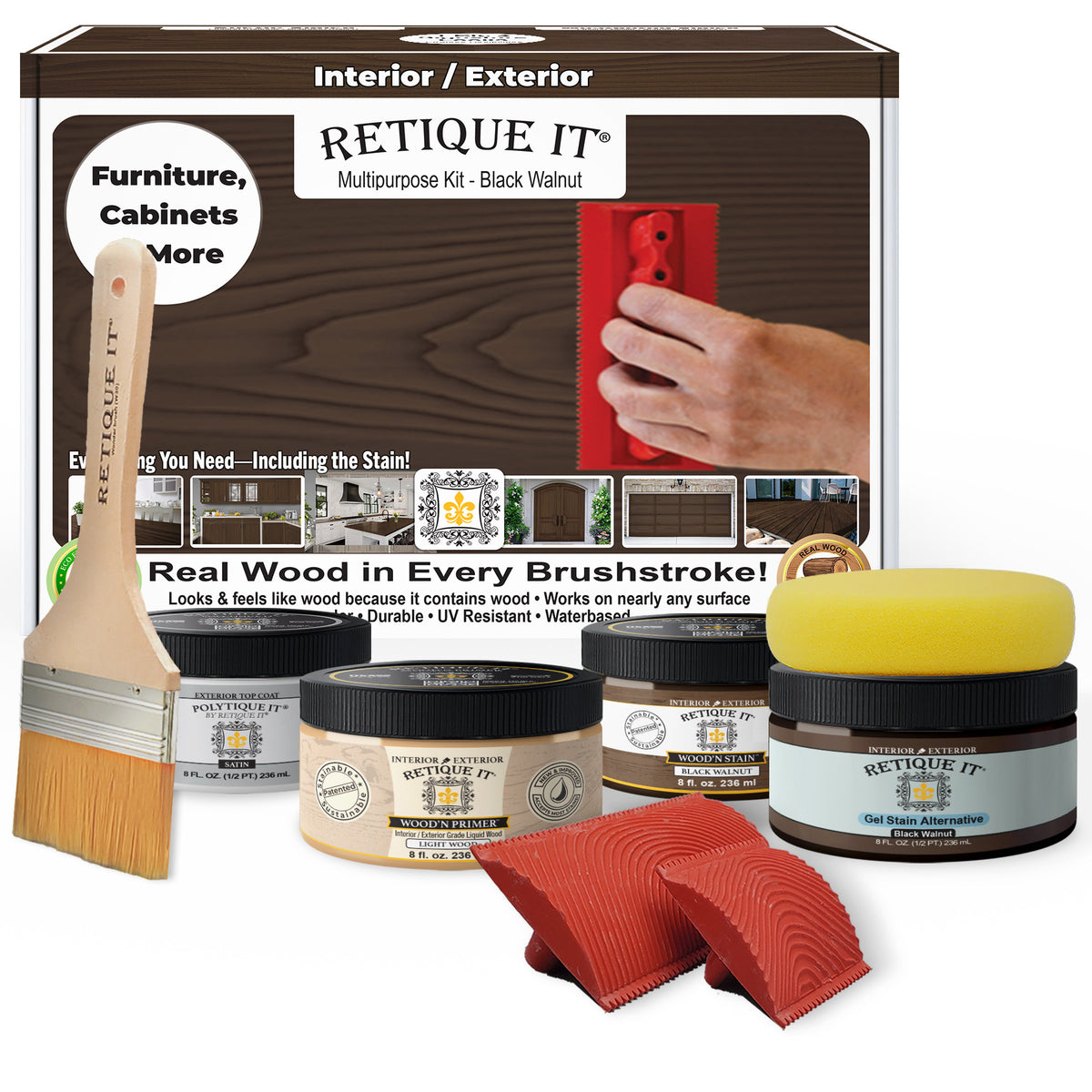 Multi-purpose Wood'n Kit - Black Walnut - Exterior Top Coat