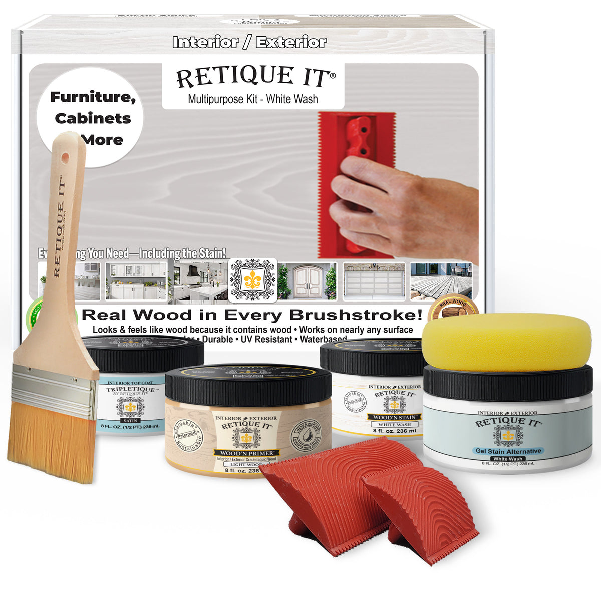 Multi-purpose Wood'n Kit - White Wash - Interior Top Coat