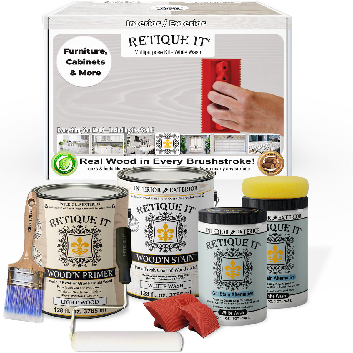 Multi-purpose Wood'n Kit (4x Lg) - White Wash