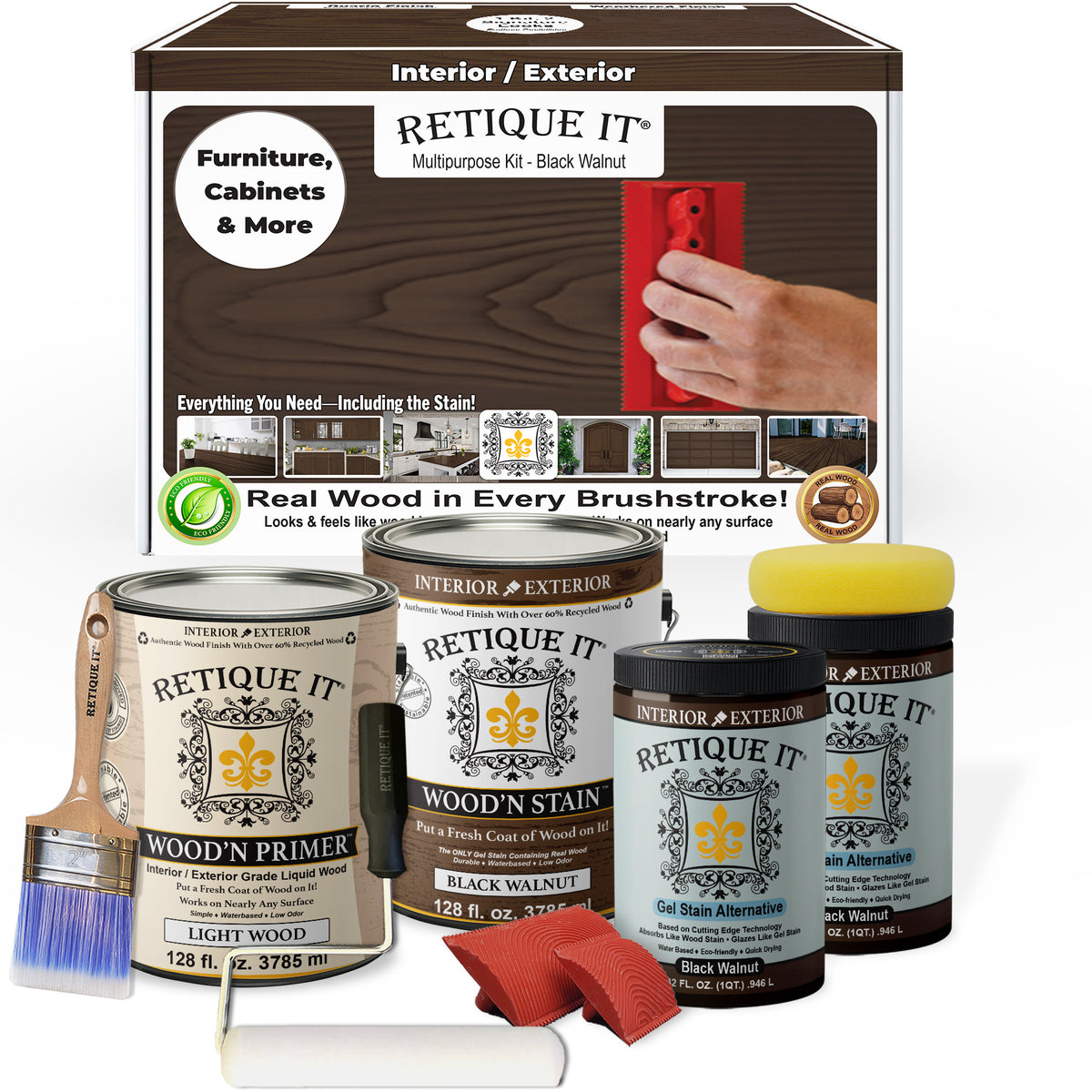 Multi-purpose Wood'n Kit (4x Lg) - Black Walnut