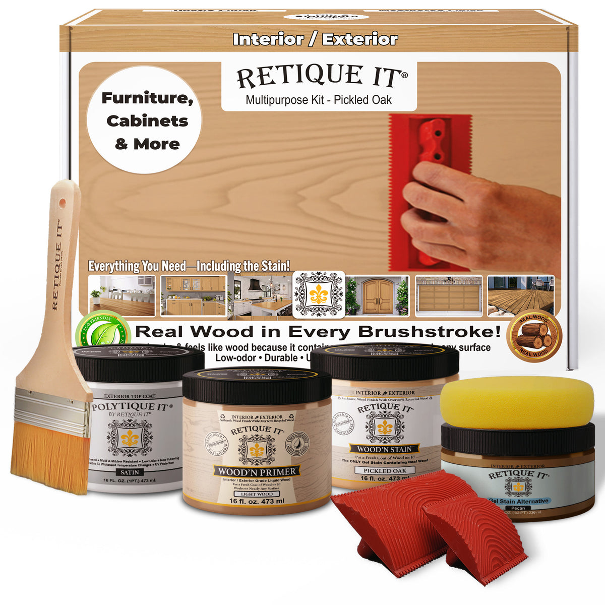 Multi-purpose Wood'n Kit (Med) - Pickled Oak - Exterior Top Coat