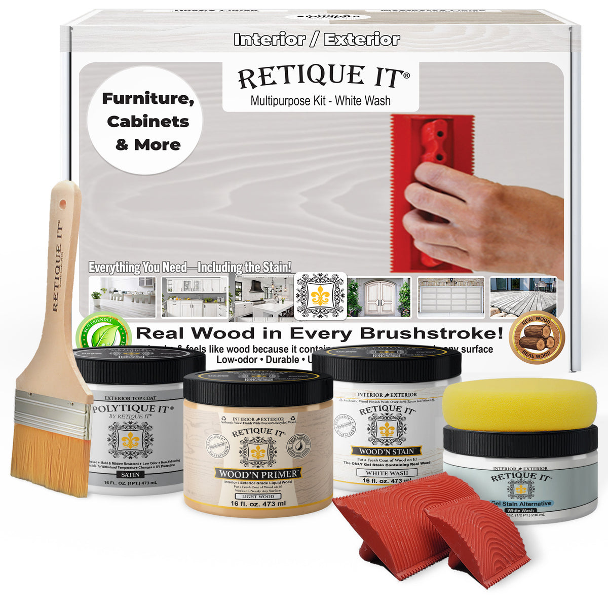 Multi-purpose Wood'n Kit (Med) - White Wash - Exterior Top Coat