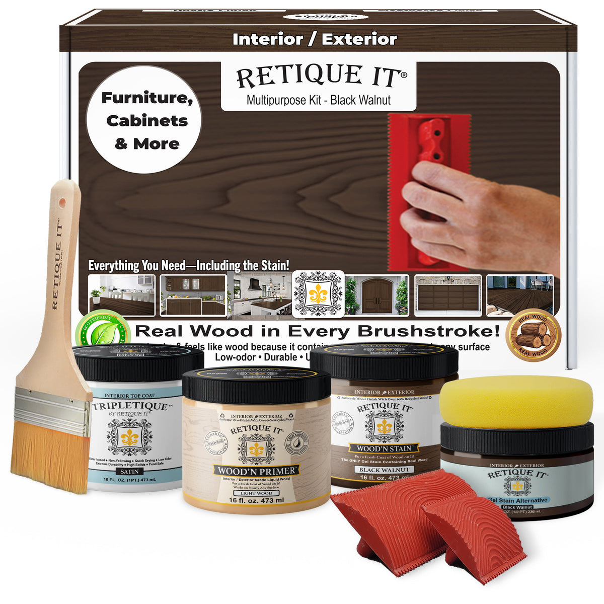 Multi-purpose Wood'n Kit (Med) - Black Walnut - Interior Top Coat