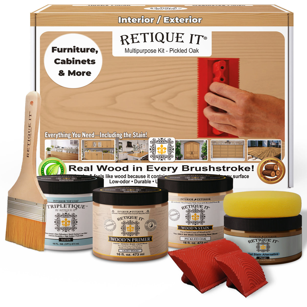 Multi-purpose Wood'n Kit (Med) - Pickled Oak - Interior Top Coat