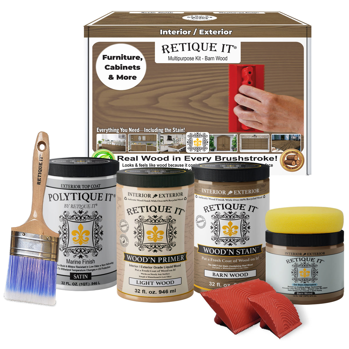 Multi-purpose Wood'n Kit (Large) - Barn Wood - Exterior Top Coat