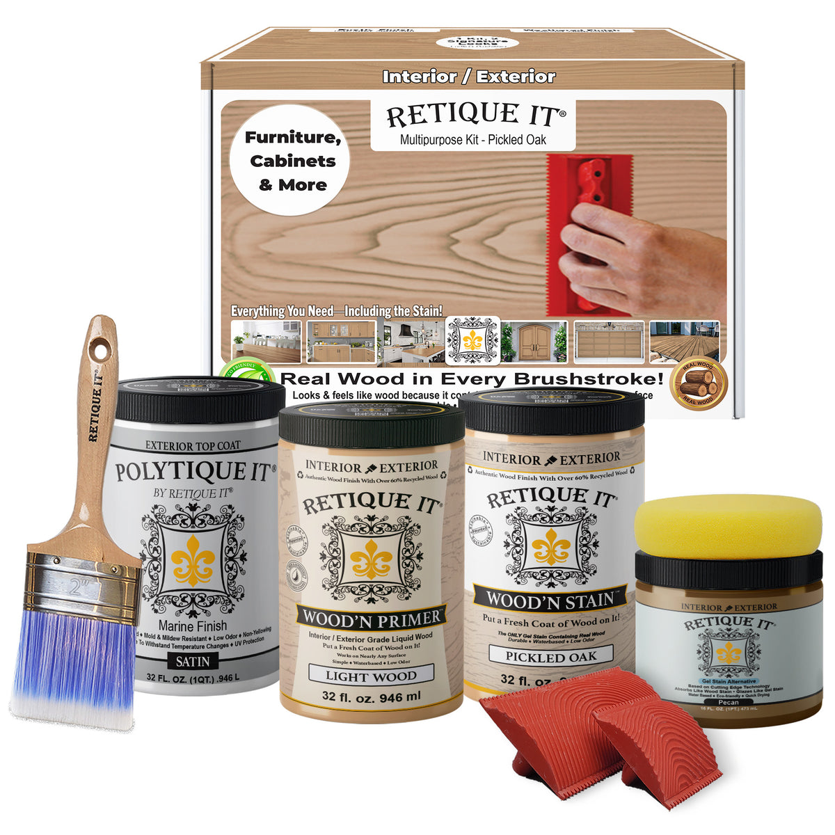 Multi-purpose Wood'n Kit (Large) - Pickled Oak - Exterior Top Coat
