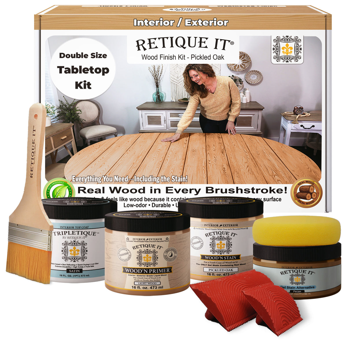Tabletop Wood'n Finish Kit (4x Large) - Pickled Oak
