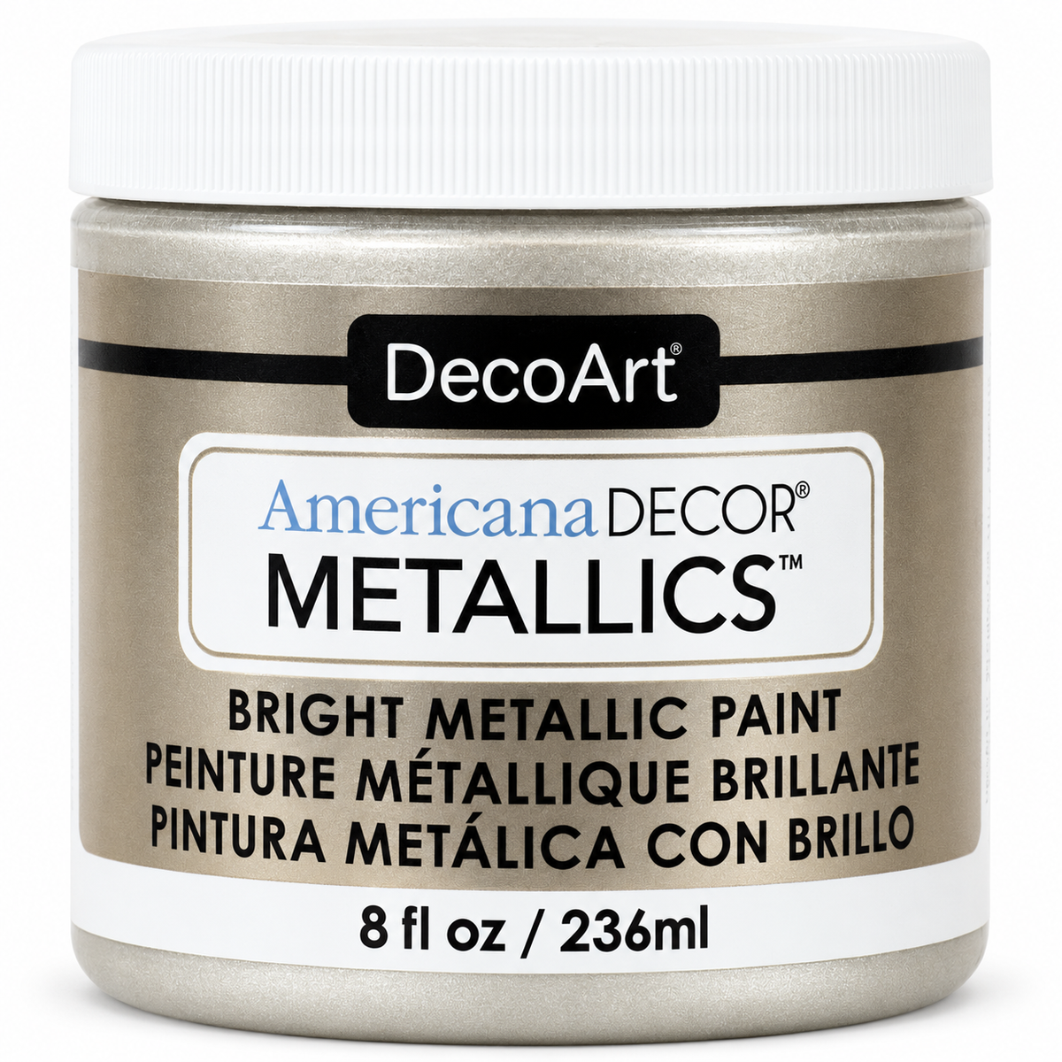 DecoArt Americana Decor Metallics Pearl paint bottle and label
