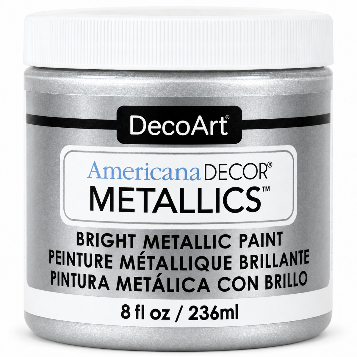 DecoArt Americana Decor Metallics Sterling Silver paint in a bottle