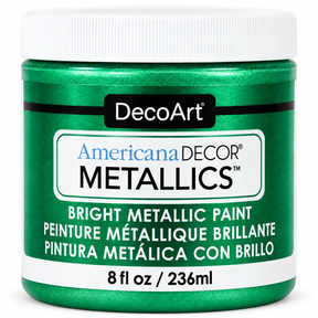 Emerald Americana Decor Metallics paint, 8 oz jar
