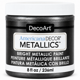 Obsidian Americana Decor Metallics paint, 8 oz jar