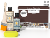 Retique It® Multipurpose Kit - Java packaging with primer, Java Gel Stain Alternative, brush, yellow sponge, and “Furniture, Cabinets & More” callout.