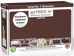 Retique It® Multipurpose Kit - Red Mahogany packaging featuring furniture, cabinets, and more.