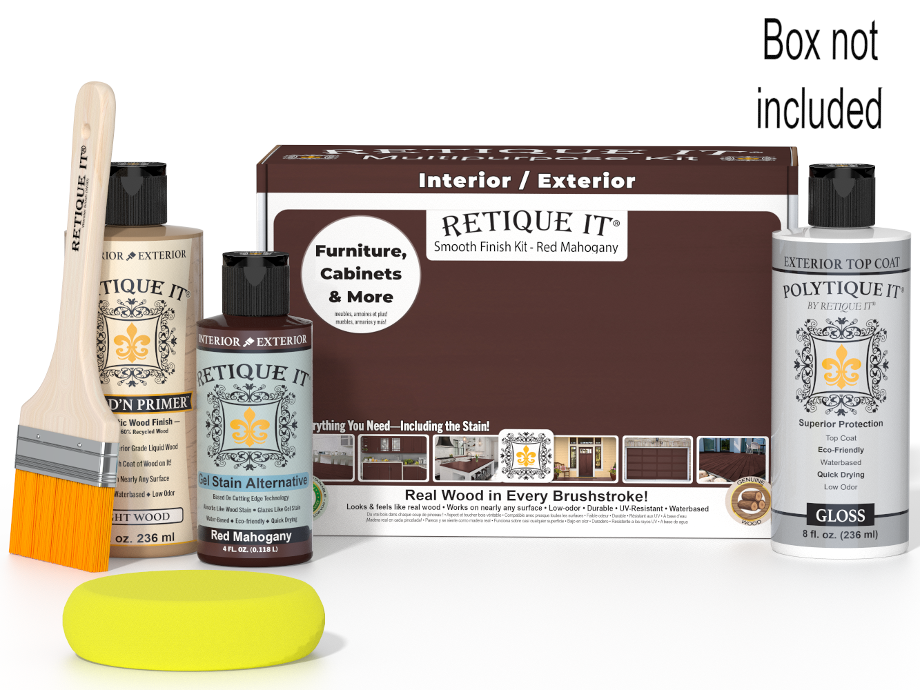 Multi-purpose Smooth Finish Kit - Red Mahogany - Exterior Top Coat