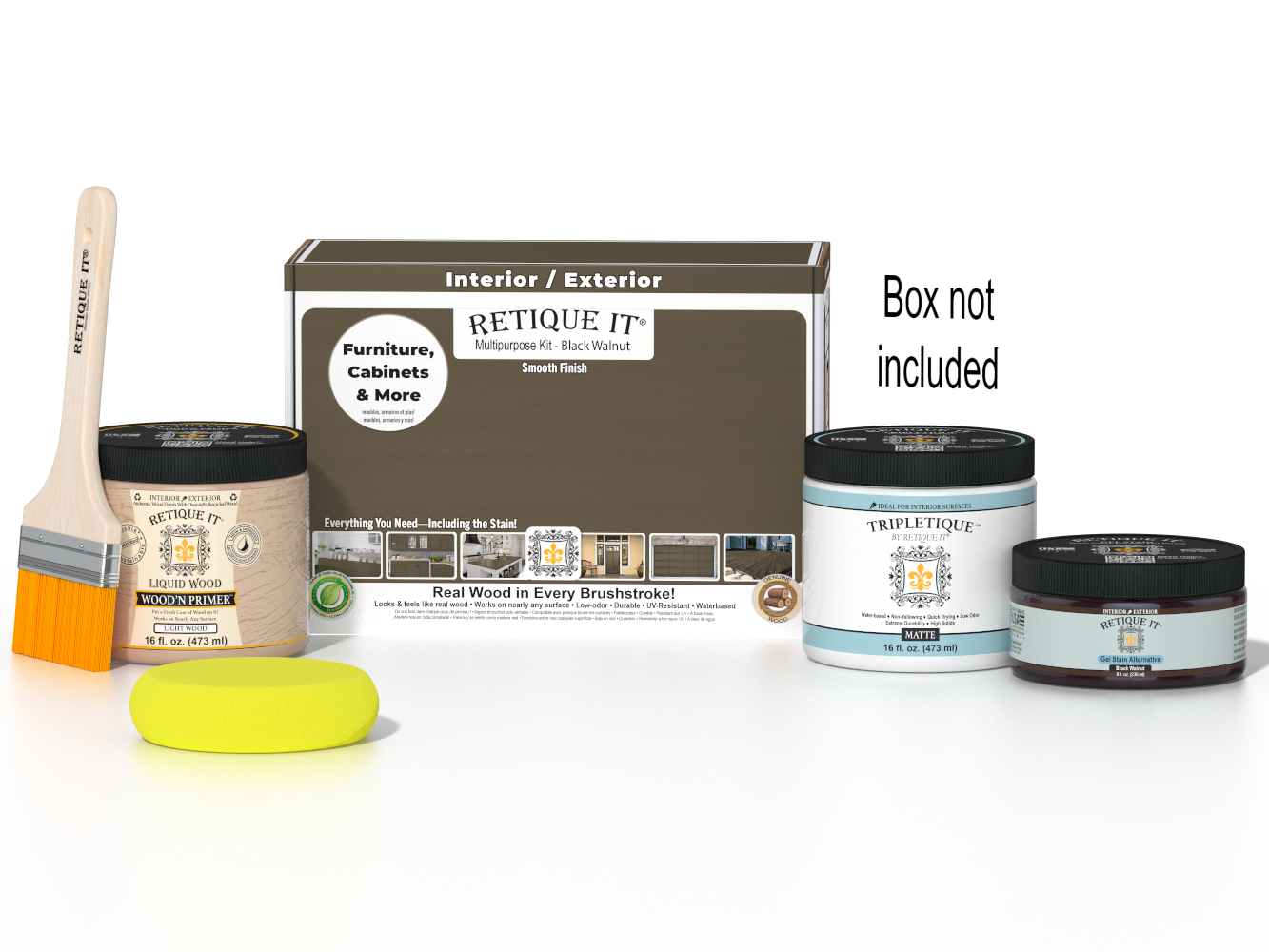 Multi-purpose Smooth Finish Kit (Med) - Black Walnut - Interior Top Coat