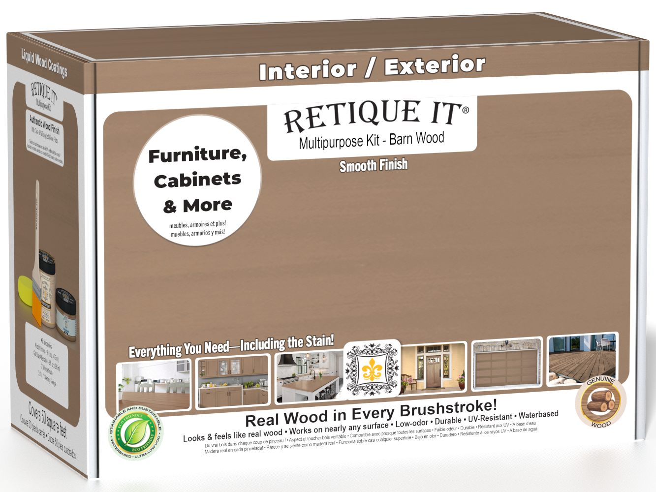 Retique It Barn Wood Multipurpose Kit box for furniture, cabinets, and more.