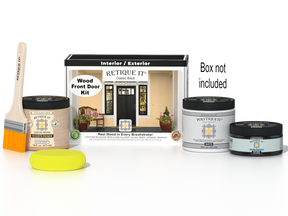 Wood'n Door Smooth Finish Kit - Classic Black — Matte kit contents with door box
