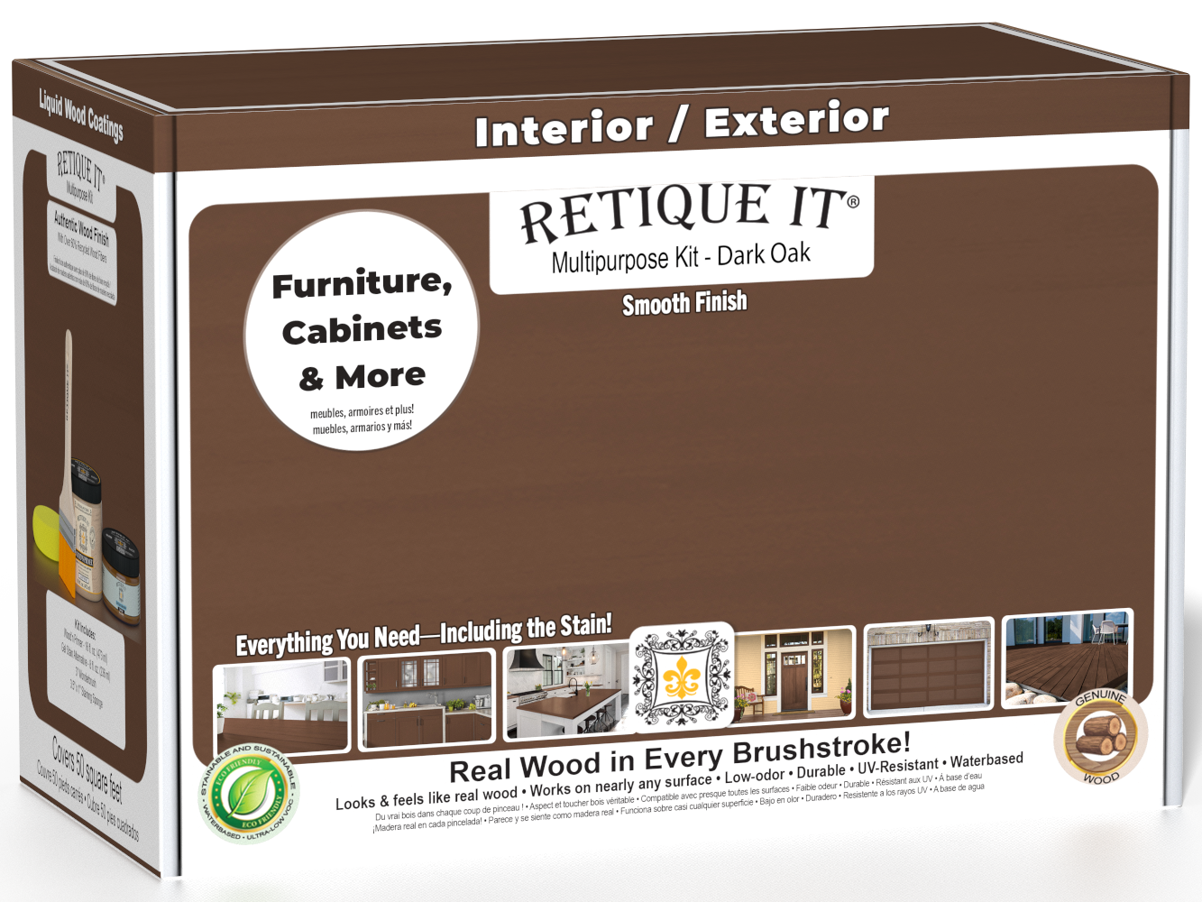 Multi-purpose Smooth Finish Kit (Med) - Dark Oak - Exterior Top Coat