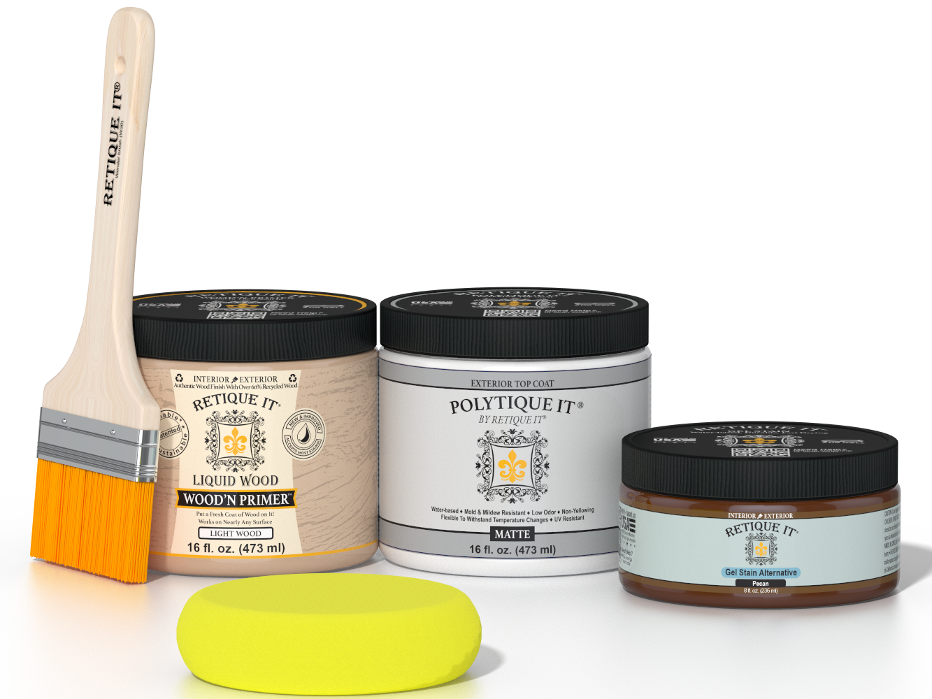 Multi-purpose Smooth Finish Kit (Med) - Pecan - Exterior Top Coat