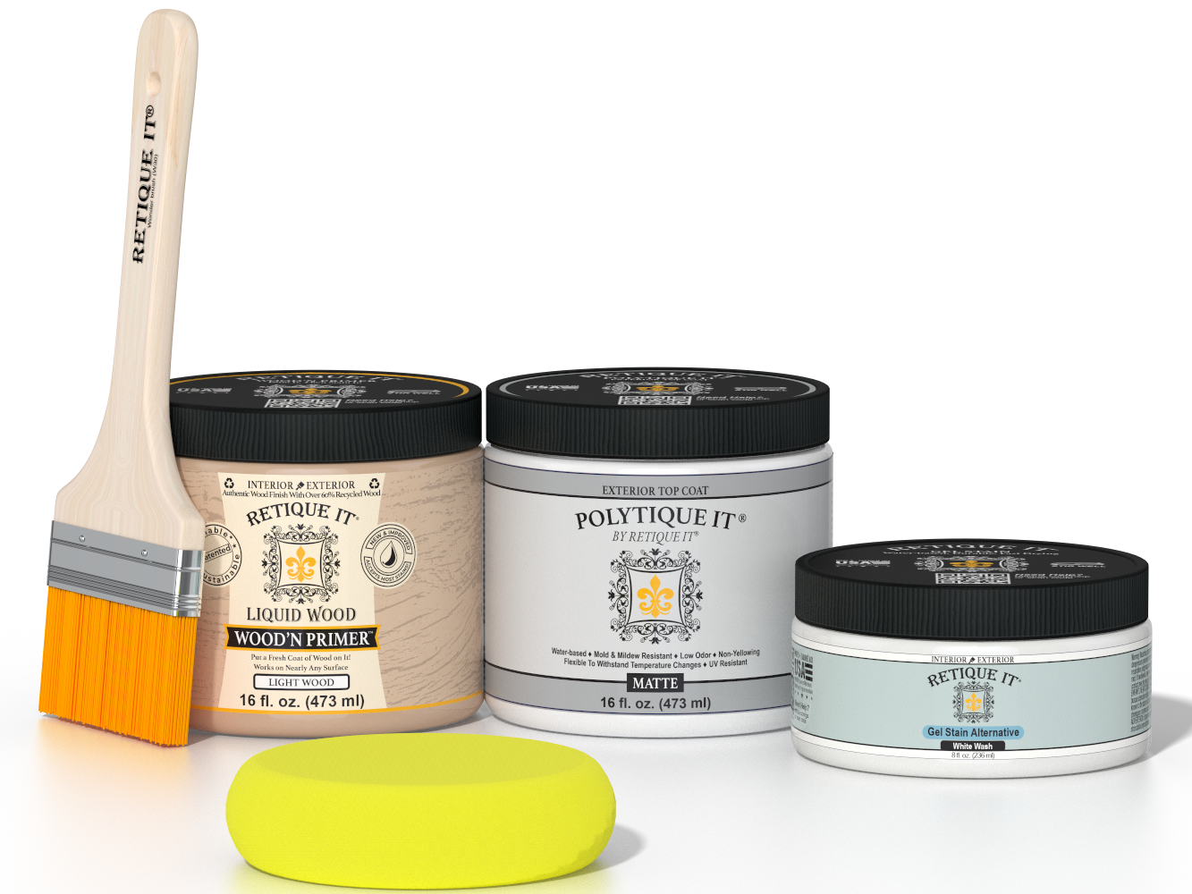 Multi-purpose Smooth Finish Kit (Med) - White Wash - Exterior Top Coat