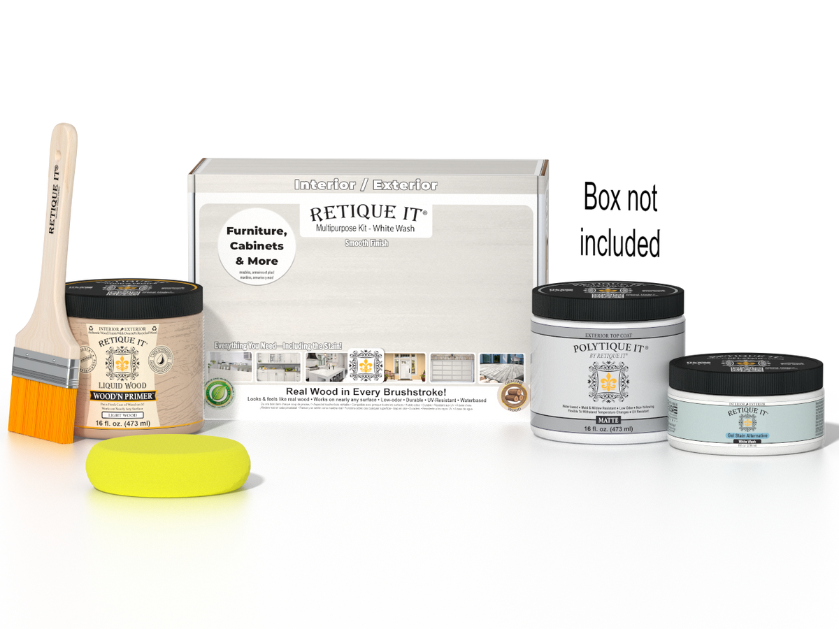 Multi-purpose Smooth Finish Kit (Med) - White Wash - Exterior Top Coat
