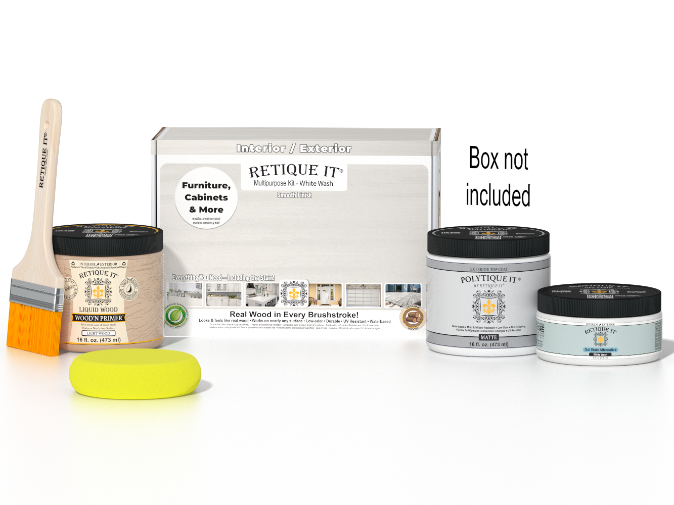 Multi-purpose Smooth Finish Kit (Med) - White Wash - Exterior Top Coat